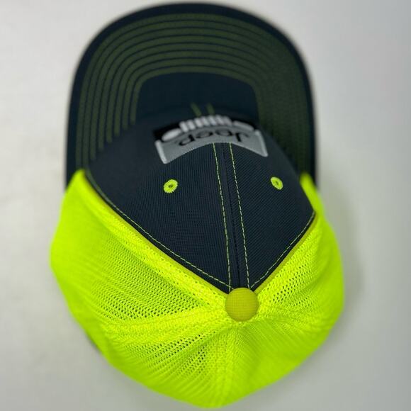 Pacific Headwear Pro Model Fitted Yellow Gray Hat 404M Sm-Med 6 7/8 - 7 3/8 Jeep - Picture 5 of 7